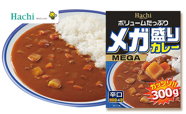 ハチ食品「メガ盛りカレー 辛口」300g