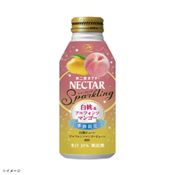 不二家「ネクター スパークリング 白桃&マンゴー」380ml