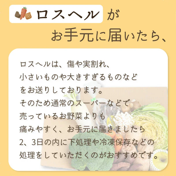 「ロスへル×Kuradashi わくわくロス野菜ボックス（S）」1～2人向け - Image 5