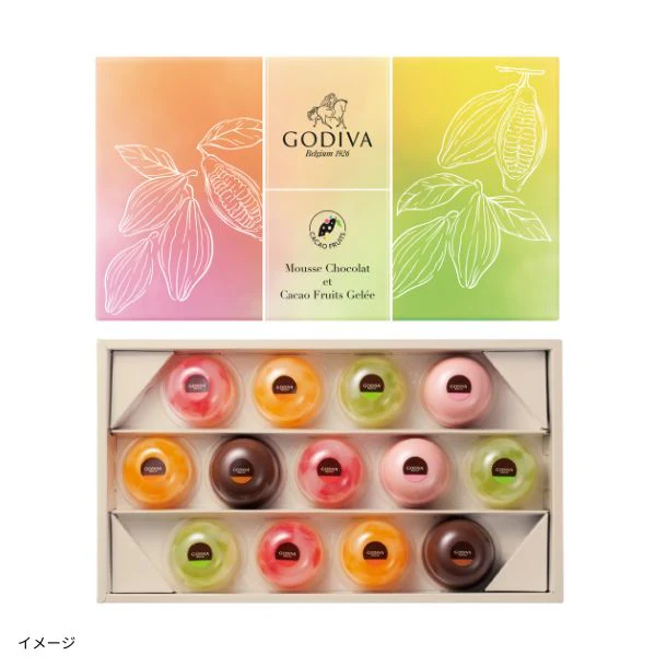 GODIVA「ムースショコラ エ カカオフルーツジュレ(13個入)」